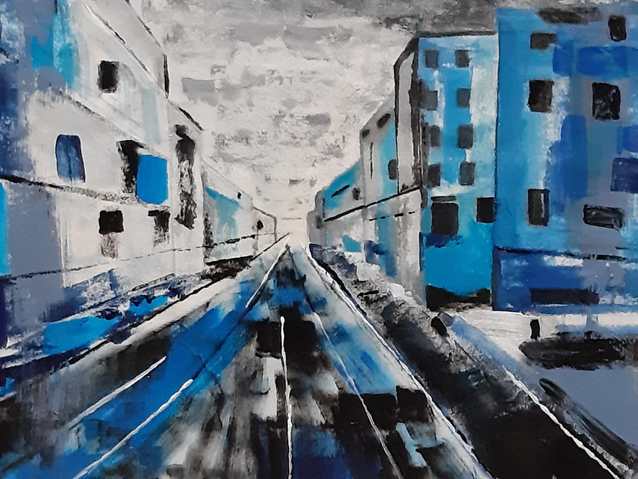 catrame tecnica mista su carta di riso 24 x 32 cm 2018