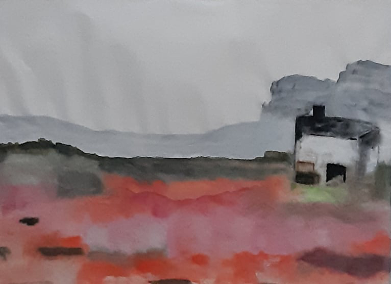 il cubo prima acquerello su carta di riso 21 x 29 cm 2019