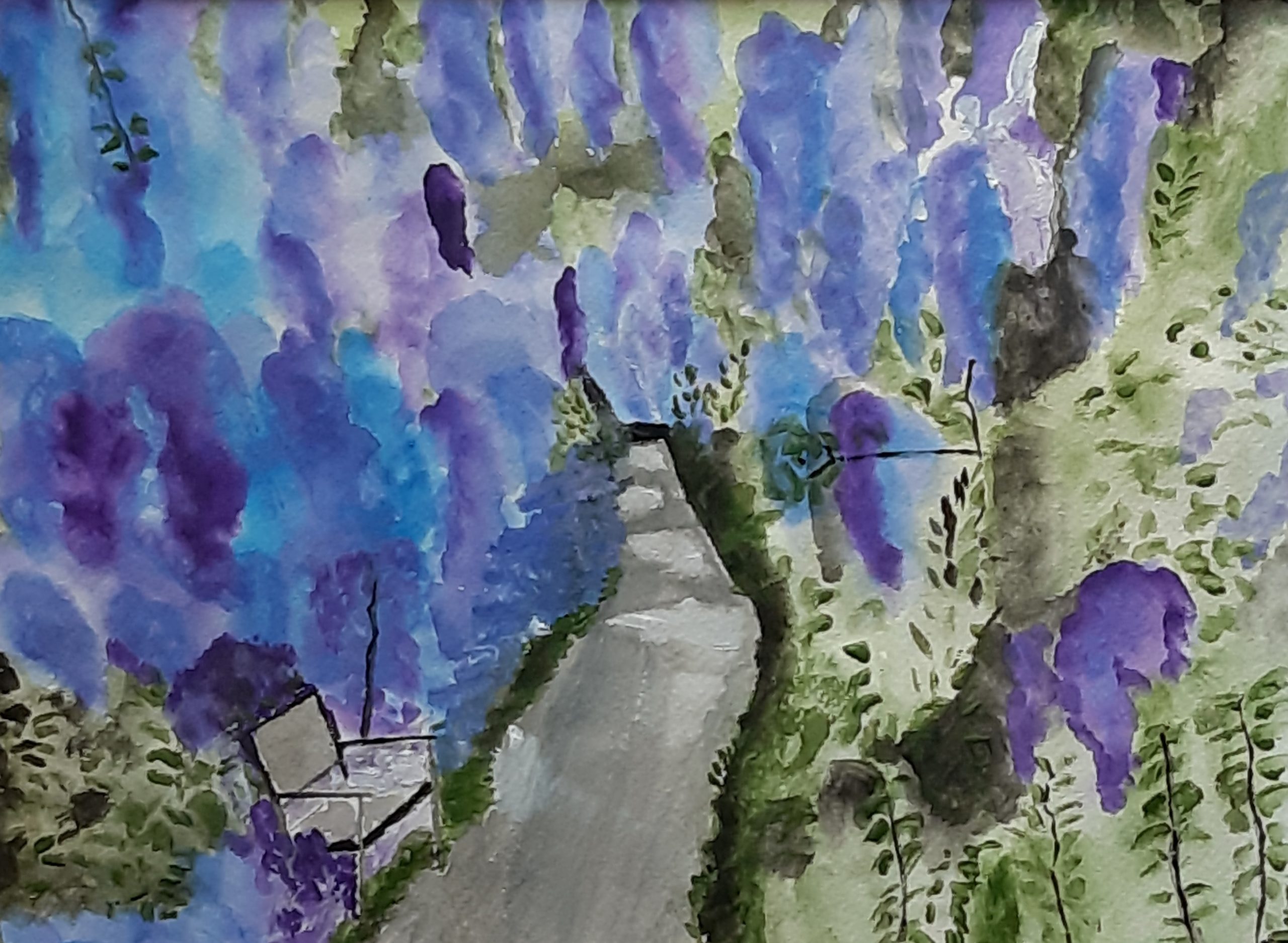 il giardino acquerello su cartoncino 24 x 32 cm 2019