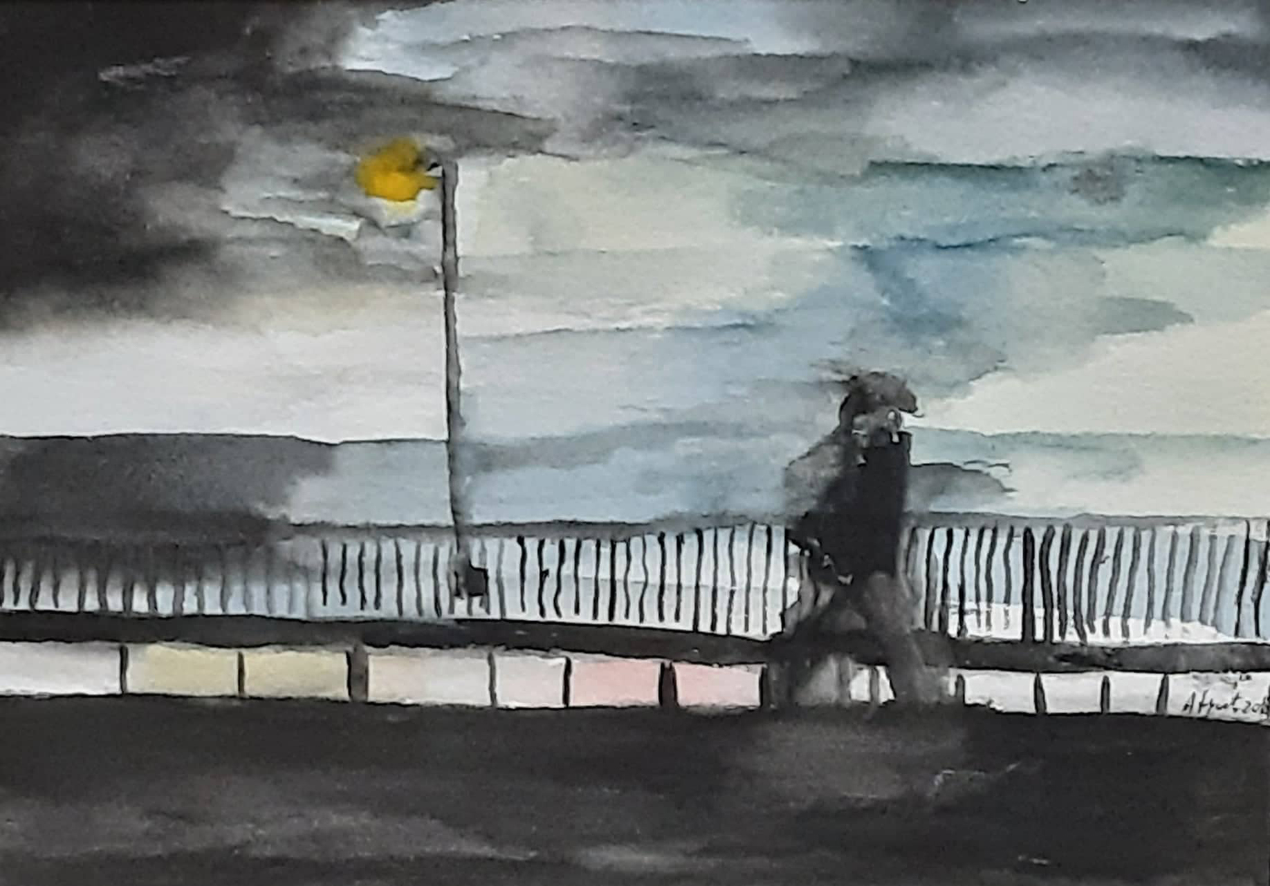 il passante acquerello su cartoncino 15 x 21 cm 2018
