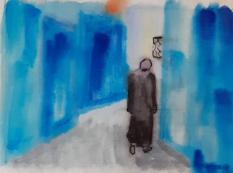 marocco acquerello su carta di riso 15 x 21 cm 2018