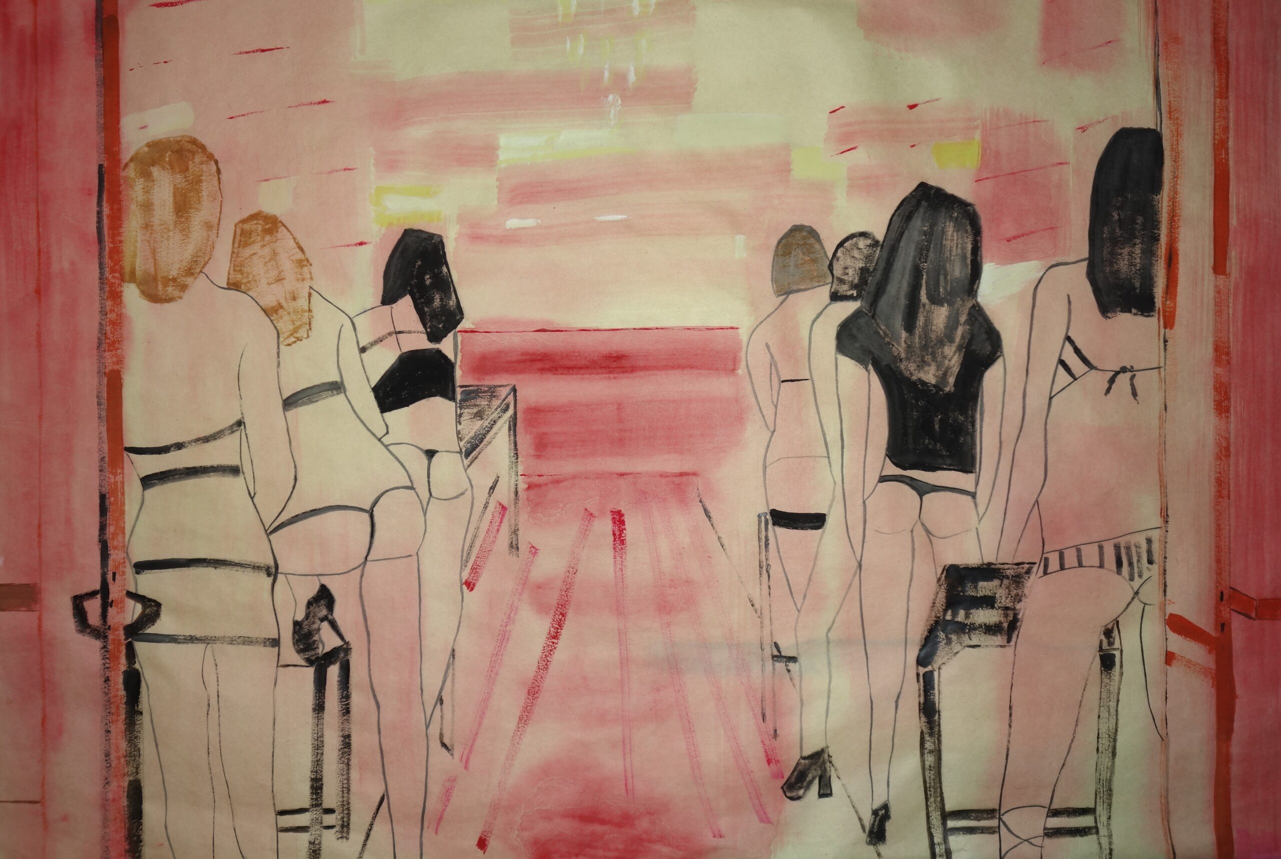 All you can fuck 2020 - acquerello su carta di riso 58x82 cm