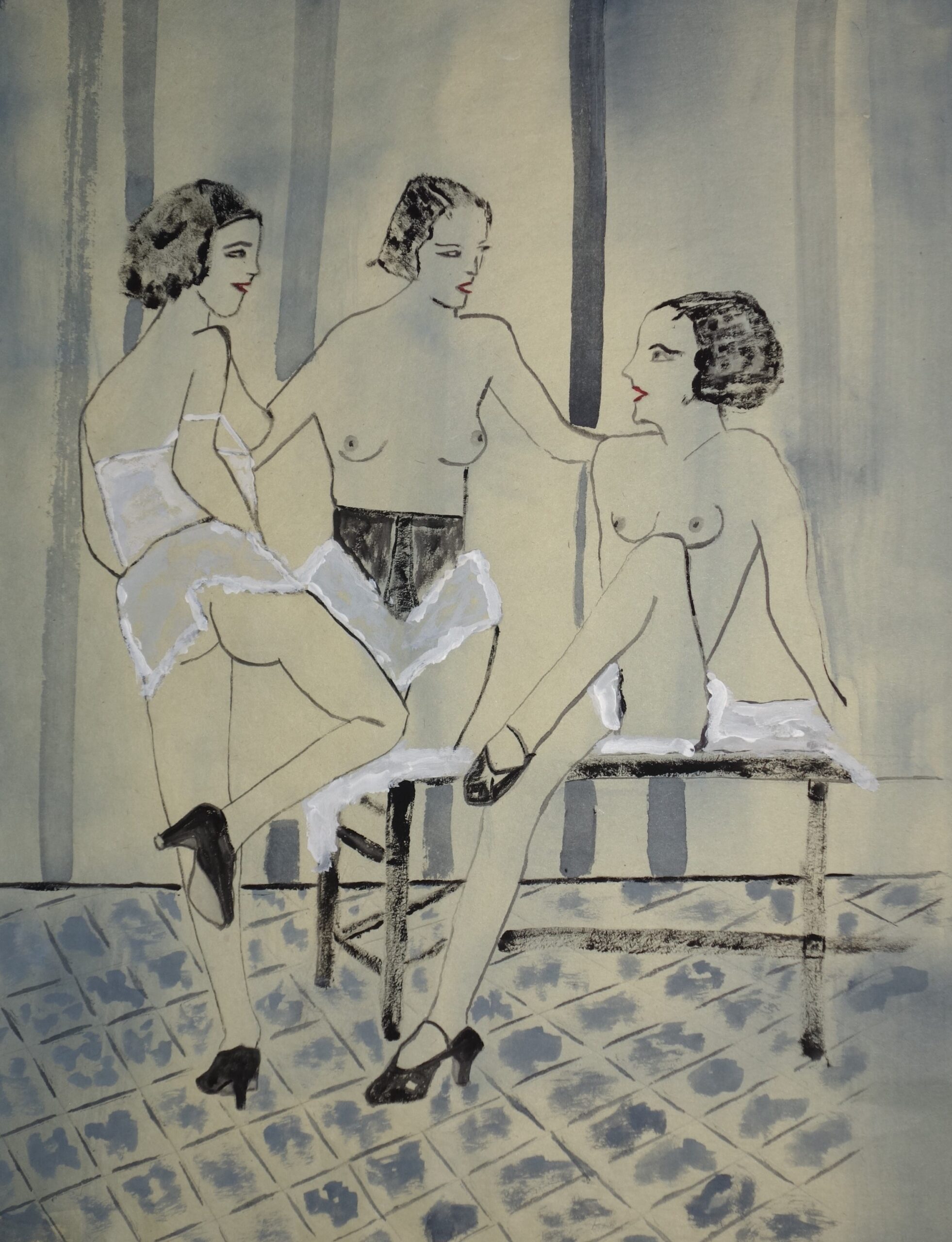 Anni Trenta 2020 - acquerello su carta di riso 42x32 cm