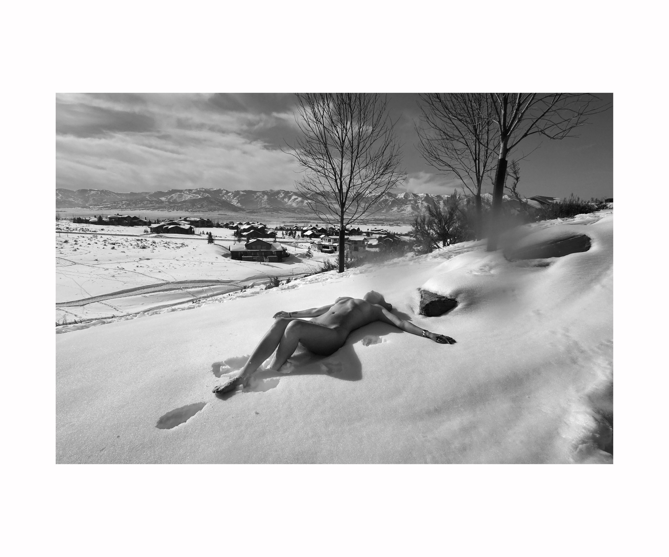 Nuda sulla neve Utah 2019