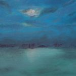 la luna 2022_olio su tela 25x35 cm